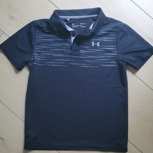 Under Armour Kids' Polo Shirt in Black and Gray